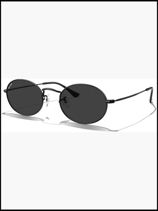 Oval Metal Polarized Sunglasses Classic Shades Trendy Trendy Oval Sunglasses for Women Fashion Retro Vintage Small  main image 3